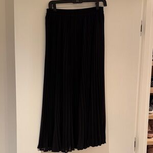 Michael Kors Black Pleated Maxi Skirt
